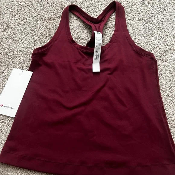 lululemon athletica Maroon Racerback Tank Top - Picture 1 of 4